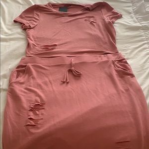 Mauve skirt set